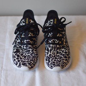 Adidas Cloudfoam Pure 2.0 Sneaker Off White/Black Leopard Print 6.5